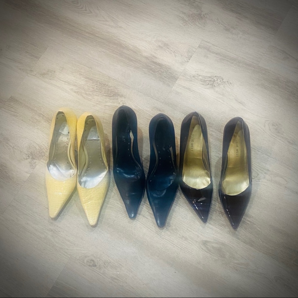 Lot of 3 Pairs Women's Heels Shoes